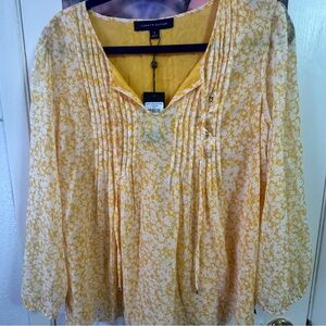 Tommy Hilfiger Yellow Floral Women's Blouse